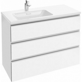 Тумба JACOB DELAFON VOX EB2045-RA-G1C для раковины-столешницы, 100 см под левостороннюю раковину белый лак